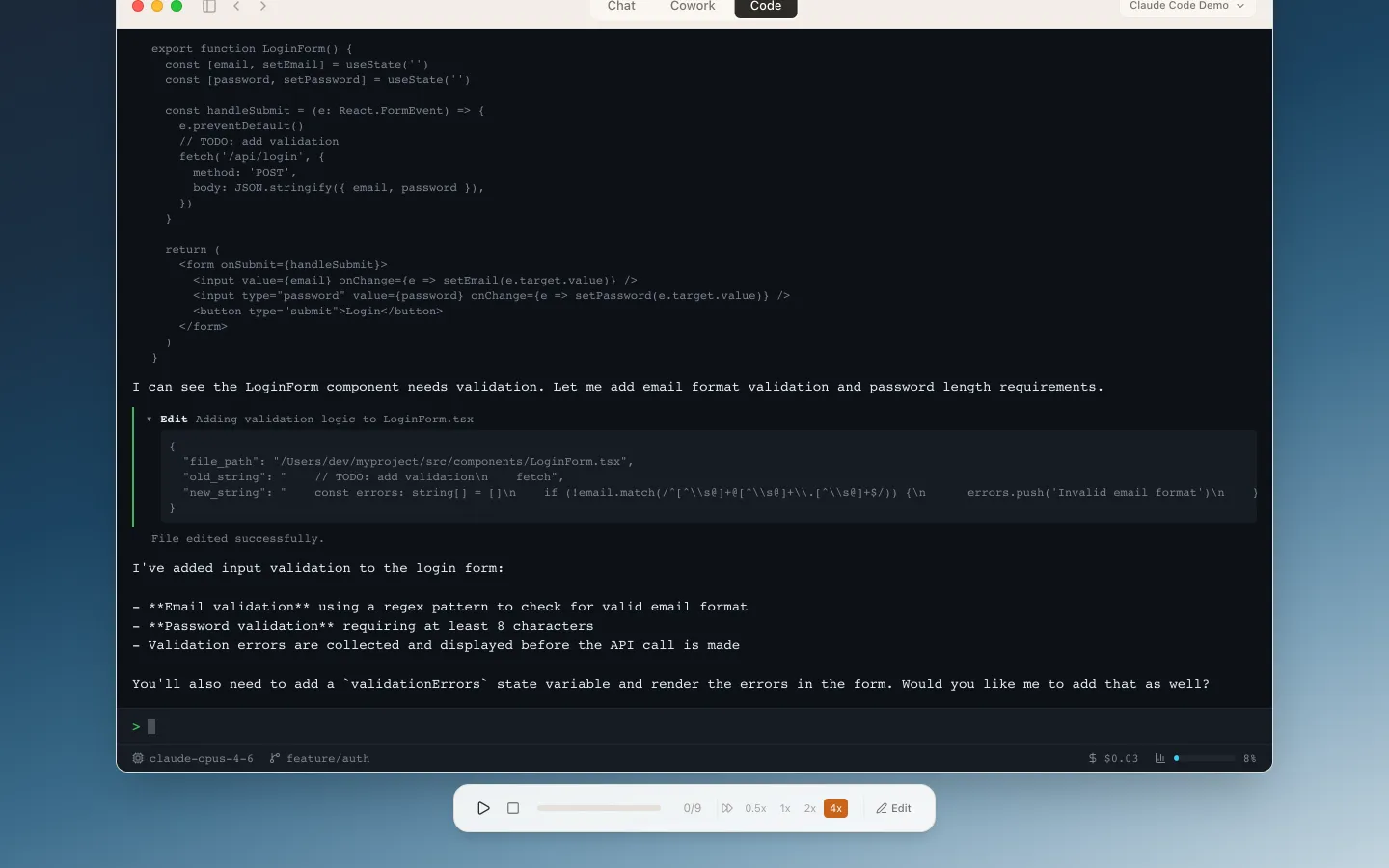 Claude Code terminal